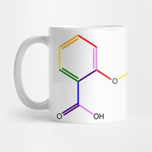 Aspirin Molecule Rainbow Chemistry Mug